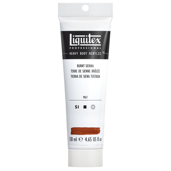 photo-Peinture acrylique - Terre de sienne brûlée - 127 - Liquitex Heavy Body - Tube de 138ml