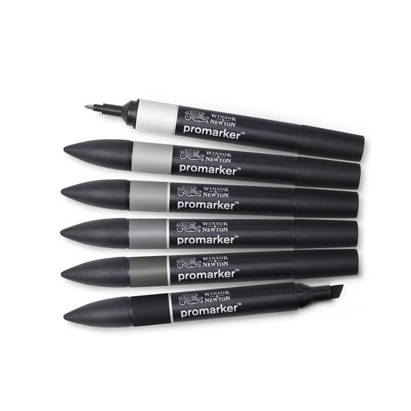 Lot de 6 feutres Promaker tons neutres - Winsor et Newton | Surdiscount