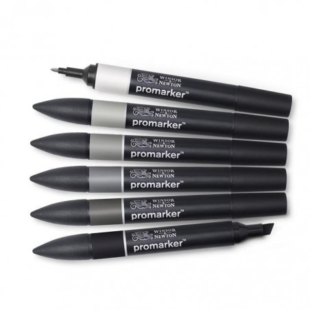Lot de 6 feutres Promaker tons neutres - Winsor et Newton | Surdiscount