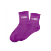 photo-Chaussettes - Femme - Violet avec paillettes - Passionnée - Taille 36/42 - Humour - Cadeau