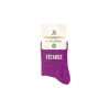 Chaussettes - Femme - Violet avec paillettes - Fêtarde - Taille 36/42 - Humour - Cadeau