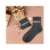 Chaussettes - Femme - Noir avec paillettes - Bringueuse - Taille 36/42 - Humour - Cadeau