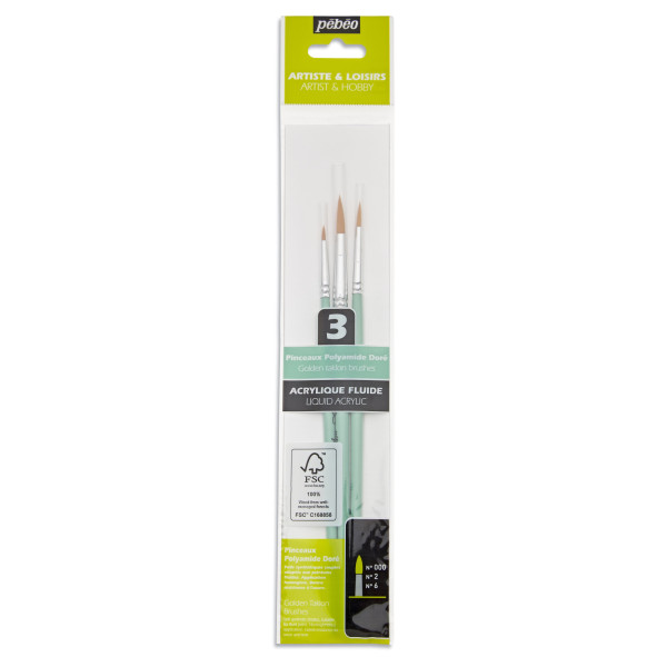 Lot de 10 pinceaux de détail [plus haute précision] Idéal pour l'acrylique, l'aquarelle, la