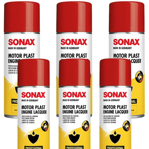 photo-Vernis - Spray - Protection pour moteur et pièces - Auto - SONAX - 6 x 300ml