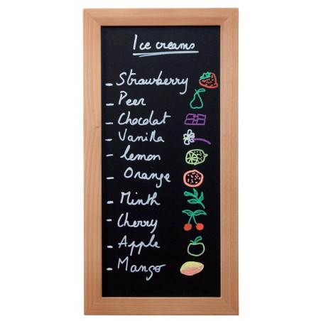 Tableau Ardoise Noire Gamme Woody 20X40 Cm + 1 Feutre-Craie Offert - Securit | à seulement 10,99 €