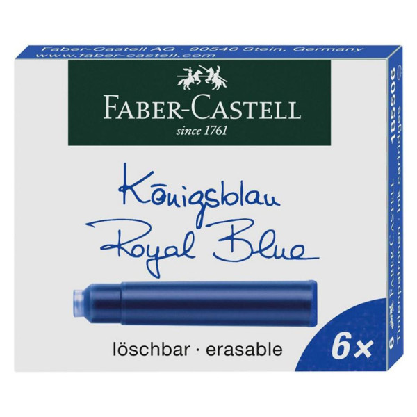 photo-Cartouches d'encre - Bleu - Courte - Pour stylo plume et roller - Faber-castell