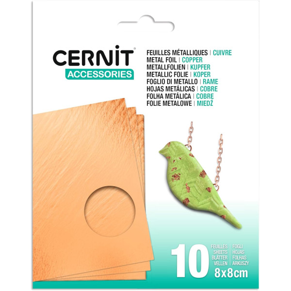photo - 10 feuilles métallisées - Cuivre - Loisirs créatifs - Cernit