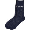 photo-Chaussettes - Femme - Bleu avec paillettes - Rêveuse - Taille 36/42 - Humour - Cadeau