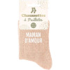 Chaussettes - Femme - Rose avec paillettes - Maman d'amour - Taille 36/42 - Humour - Cadeau