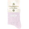 Chaussettes - Femme - Rose pâle avec paillettes - Chaton - Taille 36/42 - Humour - Cadeau