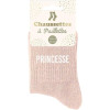 Chaussettes - Femme - Rose avec paillettes - Princesse - Taille 36/42 - Humour - Cadeau