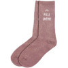 photo - Chaussettes - Femme - Rose avec paillettes - Fille chérie - Taille 36/42 - Humour - Cadeau