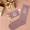 Chaussettes - Femme - Rose avec paillettes - Fille chérie - Taille 36/42 - Humour - Cadeau