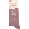 Chaussettes - Femme - Rose avec paillettes - Fille chérie - Taille 36/42 - Humour - Cadeau