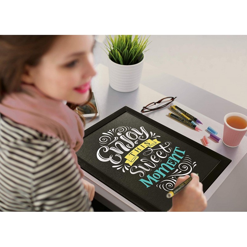 Acheter Tableau Ardoise Noire Woody 30X40 Cm + 1 Feutre-Craie Waterproof Offert - Securit