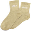 photo - Chaussettes - Femme - Beige avec paillettes - Rebelle - Taille 36/42 - Humour - Cadeau