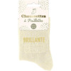 Chaussettes - Femme - Blanche avec paillettes - Brillante - Taille 36/42 - Humour - Cadeau