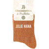 Chaussettes - Femme - Marron avec paillettes - Jolie nana - Taille 36/42 - Humour - Cadeau