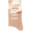 Chaussettes - Femme - Cuivre avec paillettes - Douce mamie - Taille 36/42 - Humour - Cadeau
