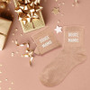Chaussettes - Femme - Cuivre avec paillettes - Douce mamie - Taille 36/42 - Humour - Cadeau