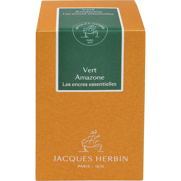 Encre pour calligraphie - Vert Amazone - Les encres essentielles - Herbin - Flacon 50ml