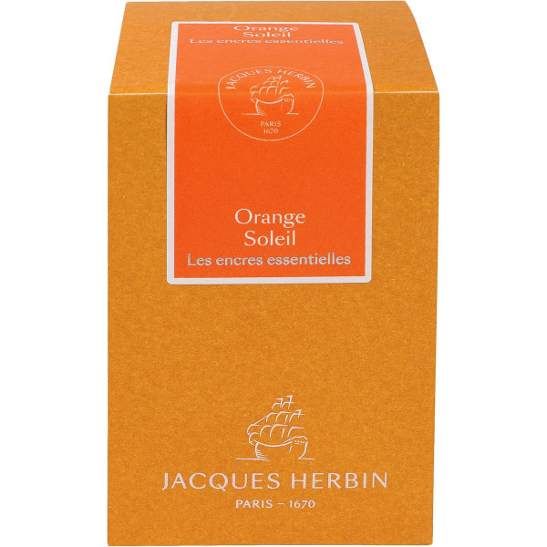 Encre pour calligraphie - Orange Soleil  - Les encres essentielles - Herbin - Flacon 50ml