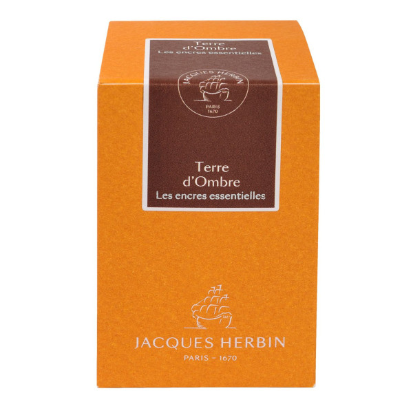 Encre pour calligraphie - Terre d'Ombre - Les encres essentielles - Herbin - Flacon 50ml