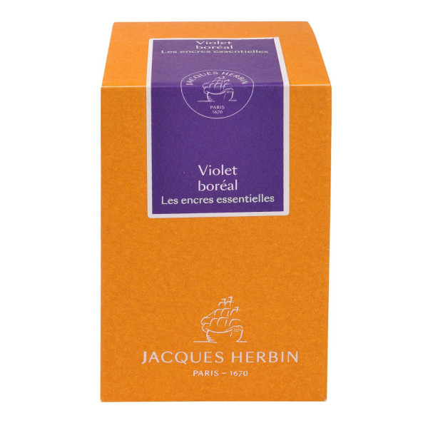 Encre pour calligraphie - Violet boréal - Les encres essentielles - Herbin - Flacon 50ml