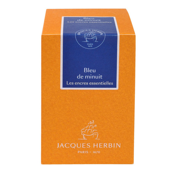 Encre pour calligraphie - Bleu de minuit - Les encres essentielles - Herbin - Flacon 50ml