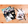 Bloc - Manga - Illustration - A5 - 25 feuilles - 250g - Dessin, encre, feutres - Clairefontaine