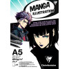 photo-Bloc - Manga - Illustration - A5 - 25 feuilles - 250g - Dessin, encre, feutres - Clairefontaine