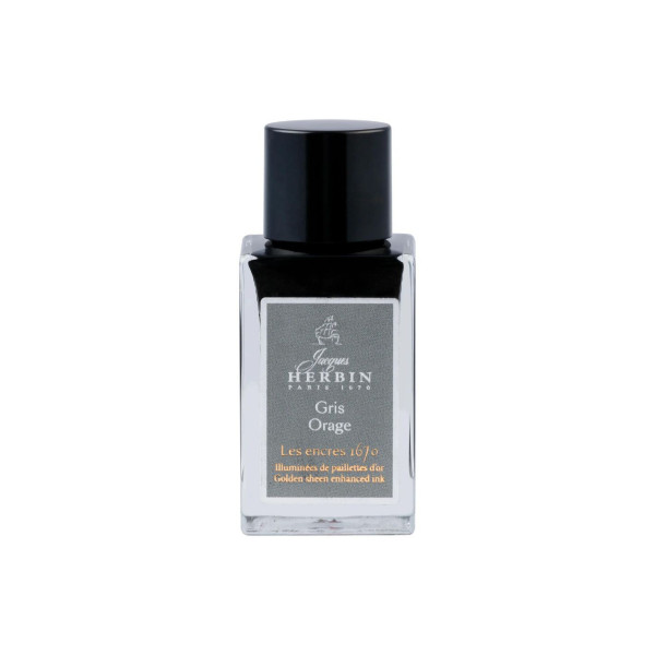 photo - Encre pour calligraphie - Gris Orage - Les encres 1670 - Herbin - Flacon 15ml