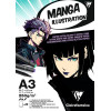 photo-Bloc - Manga - Illustration - A3 - 25 feuilles - 250g - Dessin, encre, feutres - Clairefontaine