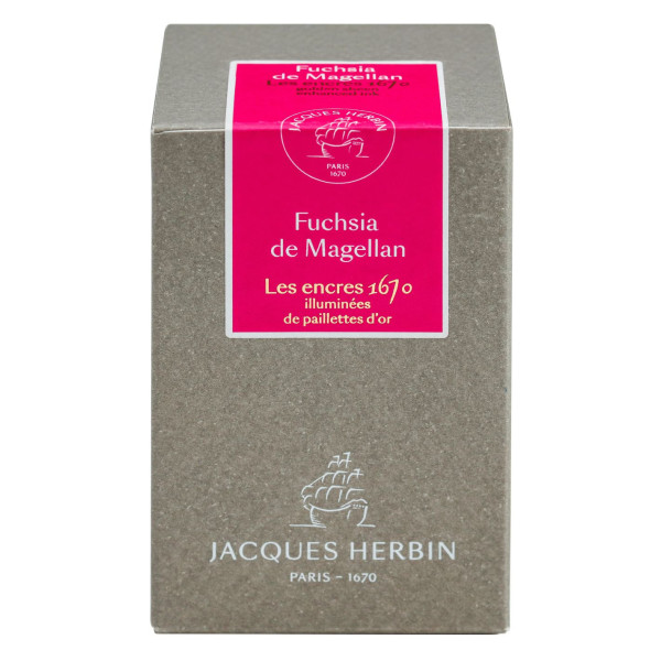 Encre pour calligraphie - Fuchsia de Magellan - Les encres 1670 - Herbin - Flacon 50ml