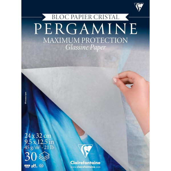 photo-Papier cristal - 24x32cm - Transparent - Pour protéger dessin et œuvre - Pergamine - Clairefontaine