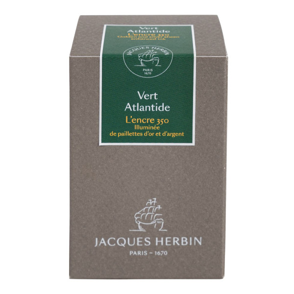 Encre pour calligraphie - Vert Atlantide - L'encre 350 - Herbin - Flacon 50ml