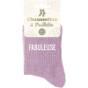 Chaussettes - Femme - Rose avec paillettes - Fabuleuse - Taille 36/42 - Humour - Cadeau