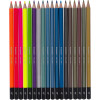 Étui métal de 18 crayons de couleur - Couleurs métalliques et néons - Bruynzeel