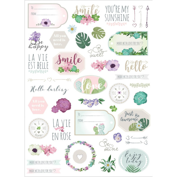 photo - Stickers - Autocollants - La vie en rose - 78 pièces - CTOP
