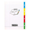 Cahier - Index - 4 en 1 - 17x22cm - Grands carreaux - 96 pages - Couverture polypro - Sans spirale - Clairefontaine