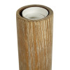 Lampe à poser - Bois - Marron - Forme de tube - 14cm de hauteur - Déco