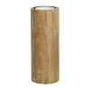 Lampe à poser - Bois - Marron - Forme de tube - 14cm de hauteur - Déco