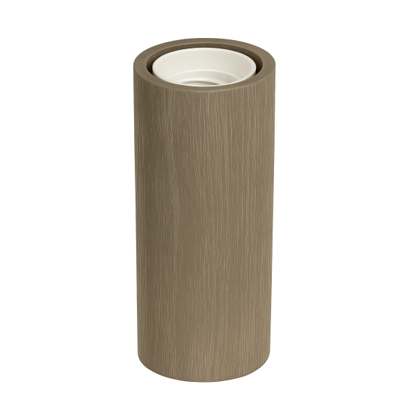 Lampe à poser - Bois - Gris - Forme de tube - 14cm de hauteur - Déco