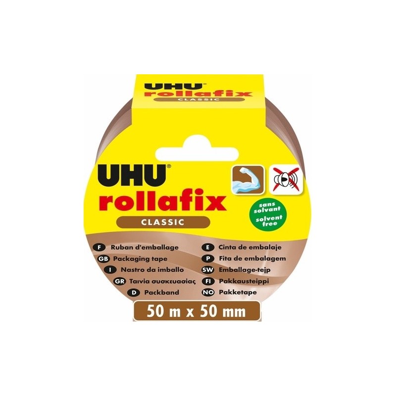 RUBAN ADHÉSIF EMBALLAGE 50 MM ROLLAFIX CLASSIC - UHU
