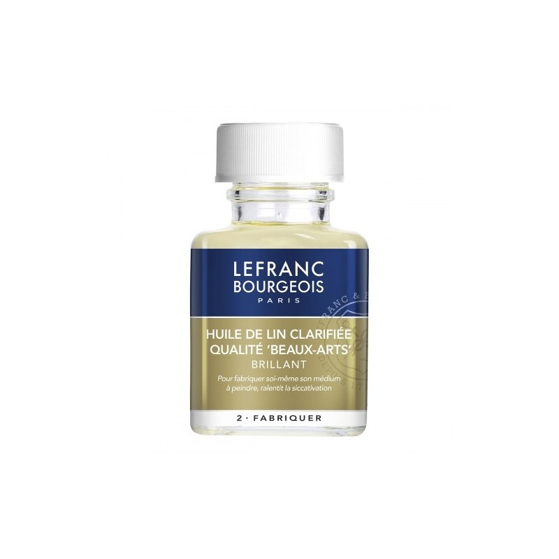 ADDITIFS HUILE DE LIN CLARIFIÉE QUALITÉ "BEAUX-ARTS" 75ML - LEFRANC & BOURGEOIS