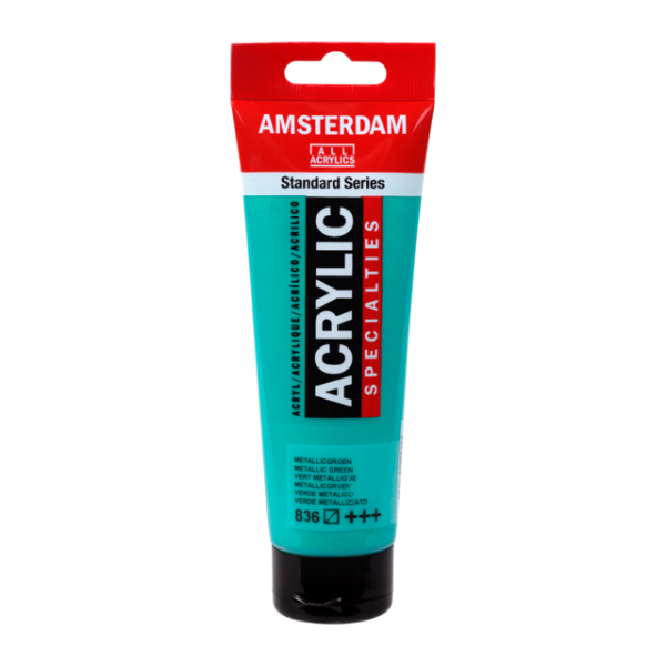 photo-Peinture Acrylique en tube - Vert métallique - 836 - Amsterdam - 120ml