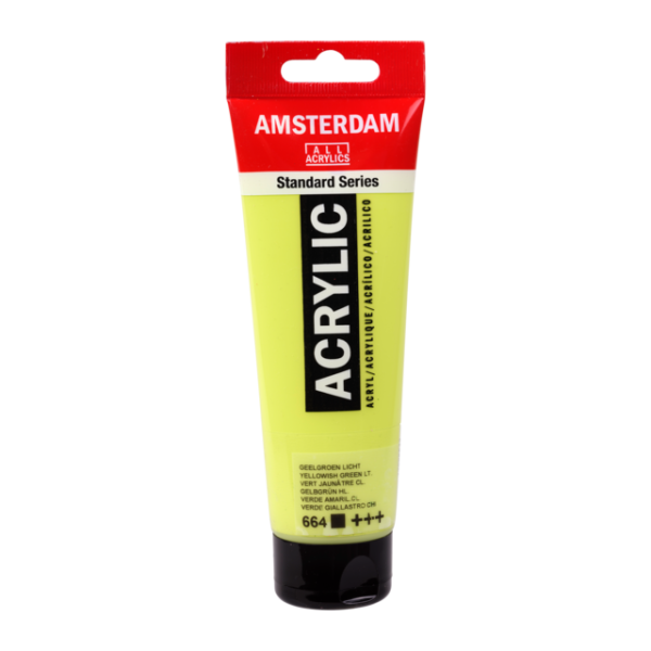 photo-Peinture Acrylique en tube - Vert jaunâtre clair - 664 - Amsterdam - 120ml