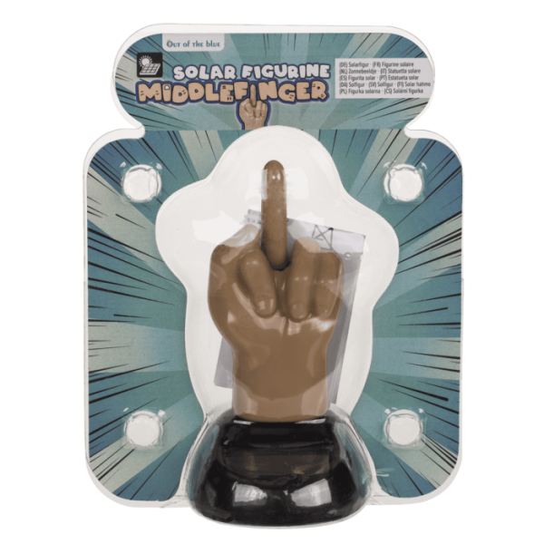 Figurine - Fuck - Doigt d'honneur - Décoration - Fonctionne à l'énergie solaire
