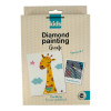 Kit de diamond painting - Enfant - Girafe - 15x20cm - Loisirs créatifs