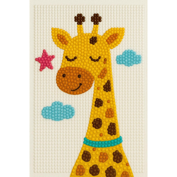 photo-Kit de diamond painting - Enfant - Girafe - 15x20cm